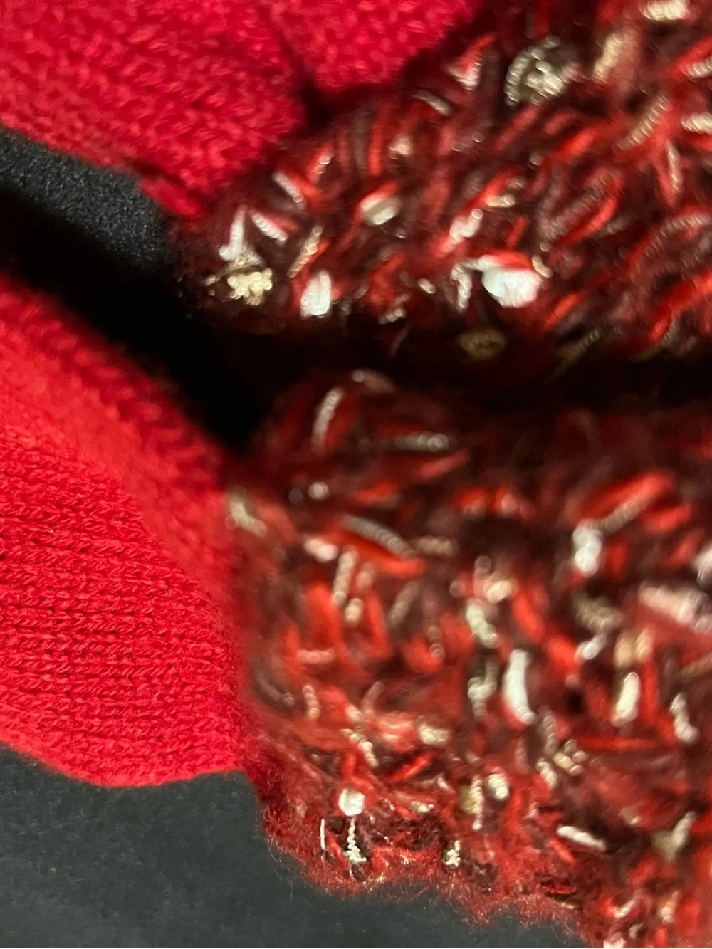 UNBRANDED Red Festive Knit Gloves